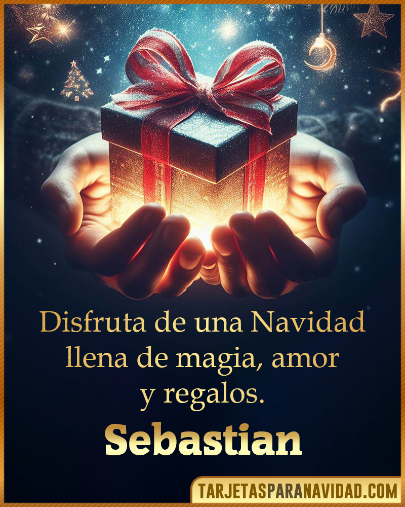 Tarjetas de Feliz Navidad Sebastian