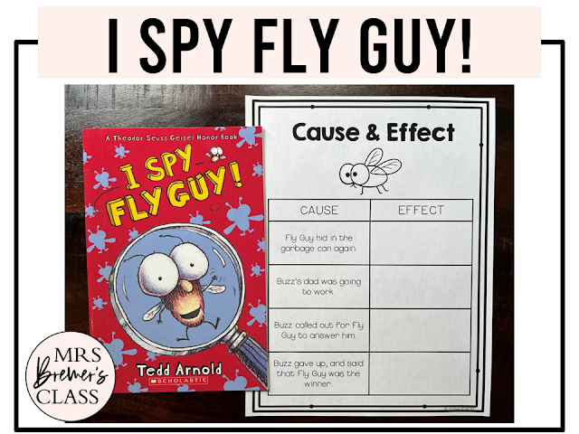 I Spy Fly Guy book study activities unit with Common Core aligned literacy companion activities for First Grade and Second Grade