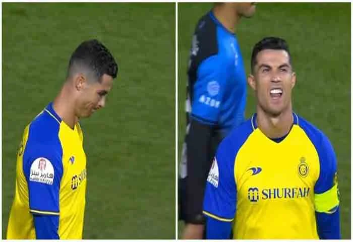 News, World, Gulf, Doha, Sports, Player, Football, Cristiano Ronaldo, Top-Headlines, Video, Cristiano Ronaldo furious with ref, blasts ball into crowd & trudges off on being subbed in Al Nassr game