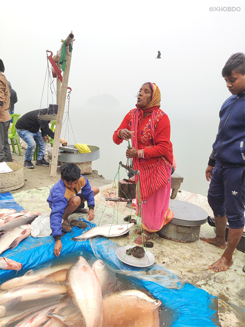 Uzan Bazaar Fish Market on the occasion of Uruka ( the eve of Bhogali Bihu- the annual Harvest Festival )