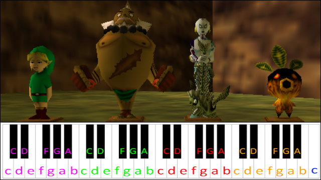 Elegy of Emptiness (The Legend of Zelda: Majora's Mask) Piano / Keyboard Easy Letter Notes for Beginners