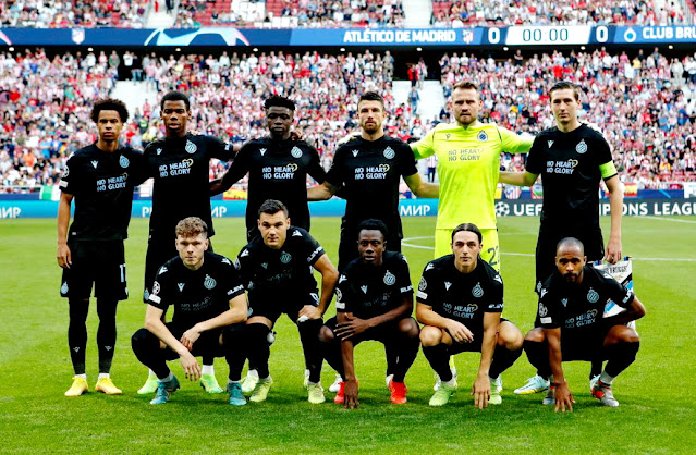 CLUB BRUGGE. Temporada 2022-23. Tajon Buchanan, Raphael Onyedika, Abakar Sylla, Brandon Mechele, Simon Mignolet, Hans Vanaken. Skov Olsen, Ferran Jutglà, Kamal Sowah, Casper Nielsen, Denis Odoi. CLUB ATLÉTICO DE MADRID 0 CLUB BRUGGE 0 Miércoles 12/010/2022, 18:45 horas. Liga de Campeones de la UEFA, fase de grupos, Grupo B, jornada 4. Madrid, estadio Metropolitano: 60.810 espectadores.