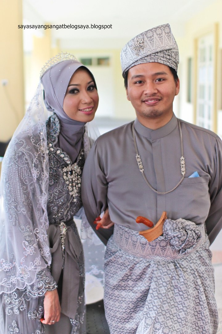  baju pengantin grey silver 