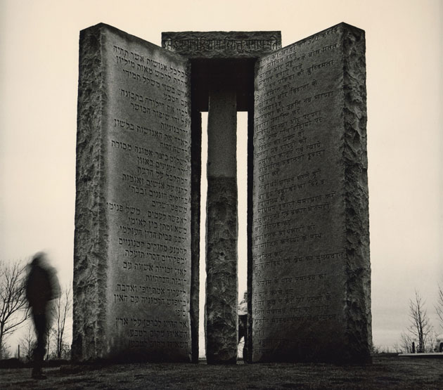 The Georgia Guidestones may be the most enigmatic monument in the US: huge slabs of granite, inscribed with directions for rebuilding civilization after the apocalypse. Only one man knows who created them—and he's not talking. Photo: Dan Winters