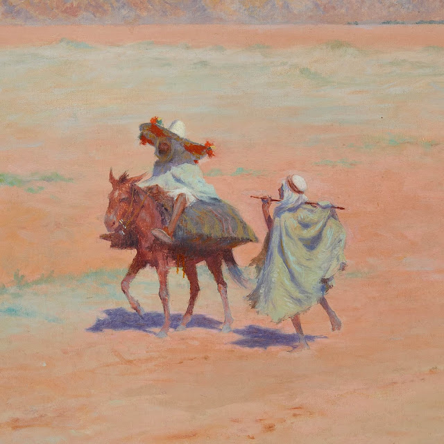 Travellers in the desert, Biskra. 1895 - Charles James Theriat
