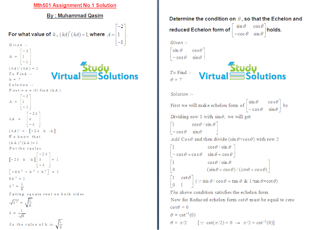 MTH501 Assignment Solution Sample Preview