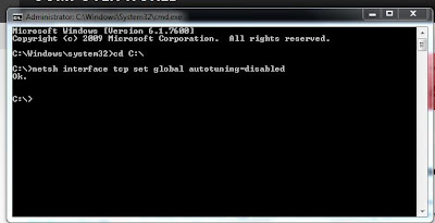 Speed up Internet using Command Prompt