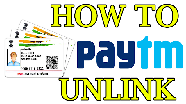 how to unlink the Aadhaar card from the Paytm account