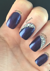 Navy-Blue-and-Crystals-Gel-Nail-Design-With-MelodySusie