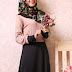 518105 ~ 2 Tones Round Neck Jubah Dress (RM63)