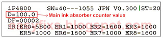 EEPROM information print for Canon iP4800 series