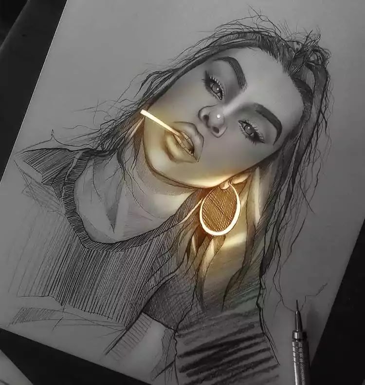 Stunning Pencil Sketches That 'Glow With Life'
