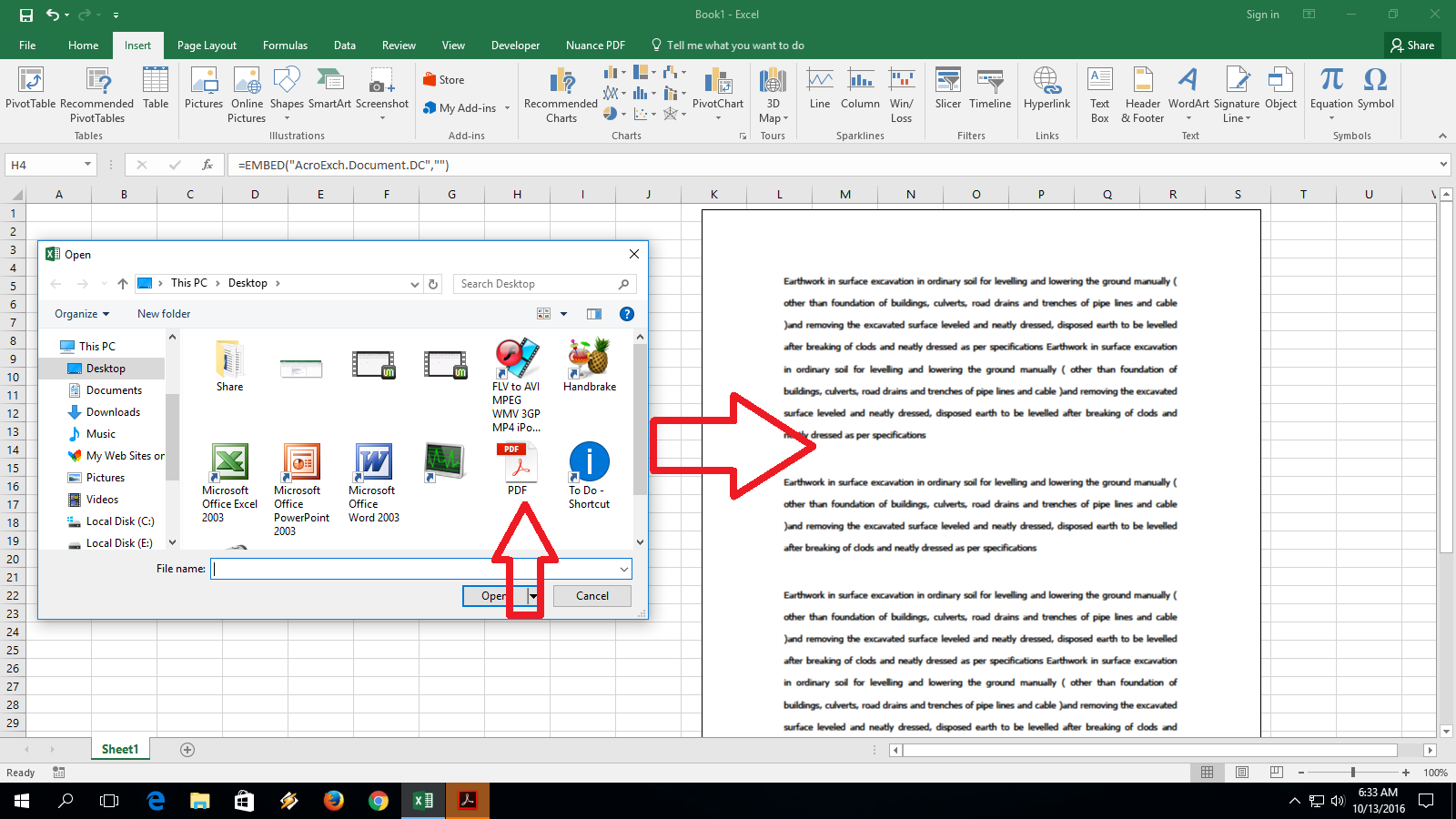 Learn New Things: How to Insert/Add PDF file into MS Excel ...