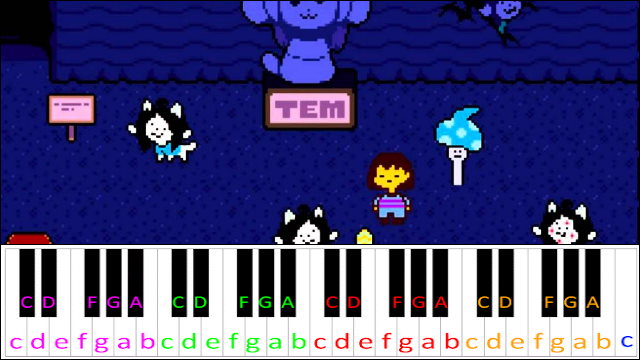 Temmie Village (Undertale) Piano / Keyboard Easy Letter Notes for Beginners