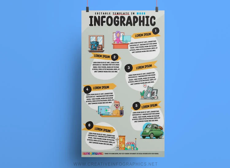 Creative infographic template with cool style