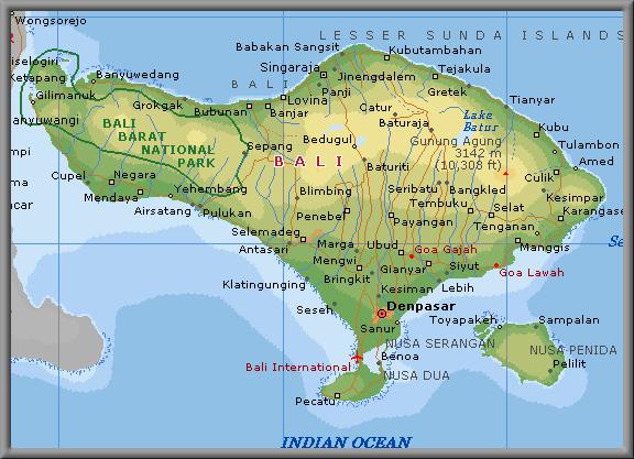 Map BALI Indonesia Map BALI Indonesia