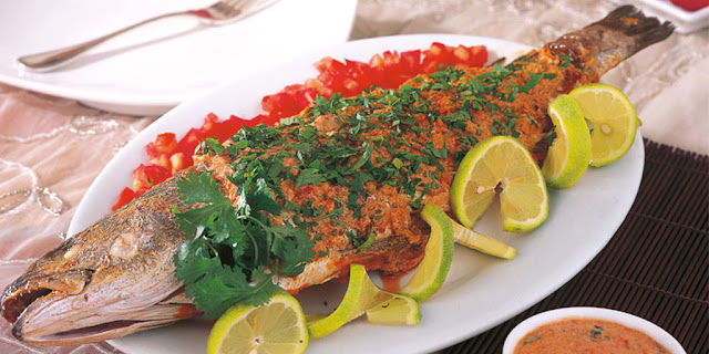 Samkeh Harrah / Spicy Baked Fish