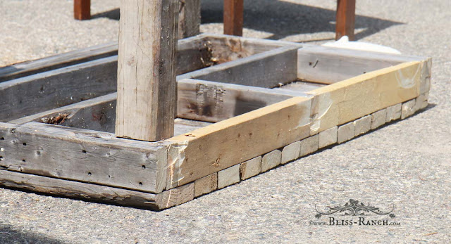 Rustic Potting Bench from old table Bliss-Ranch.com