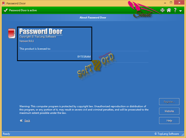 تحميل برنامج Password Door 9.0.1 لحماية ملفاتك وبرامجك الخاصة بكلمات سر 