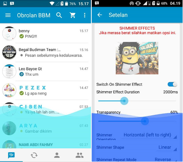 Free Download and Install BBM Mod Originally Mix Max Themes Version 2.13.1.14 Apk New Update