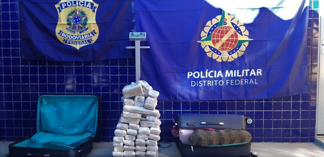 NARCOTRÁFICO  Em Operação Conjunta, PRF e PMDF apreendem quase 40 Kg de maconha na Região Oeste da Bahia