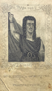 Depiction of O. Samson in costume as Frankenstein's Monster