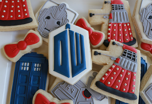 Dr Who cookies, dalek, cyberman, TARDIS