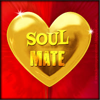 Soul Mate text on gold heart free image for texting