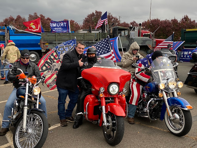 Bikers for Trump in Pennsylvania, motorcade