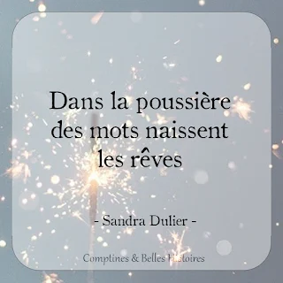 Dans la poussière des mots naissent les rêves (Sandra Dulier)