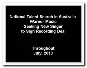 Warner Music Australia National Talent Search 2013