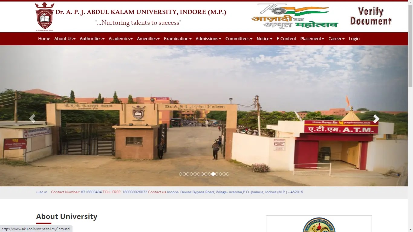 Dr. A.P.J Abdul Kalam University Admission Process CURRENT_YEAR, Courses Details, Ranking and Review