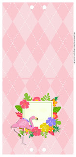Flamingo: Etiquetas para Candy Bar e Invitación para Descargar Gratis. 