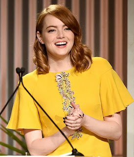 Emma Stone Yellow Dress, Women In Entertainment Breakfast