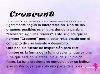 significado del nombre Crescent