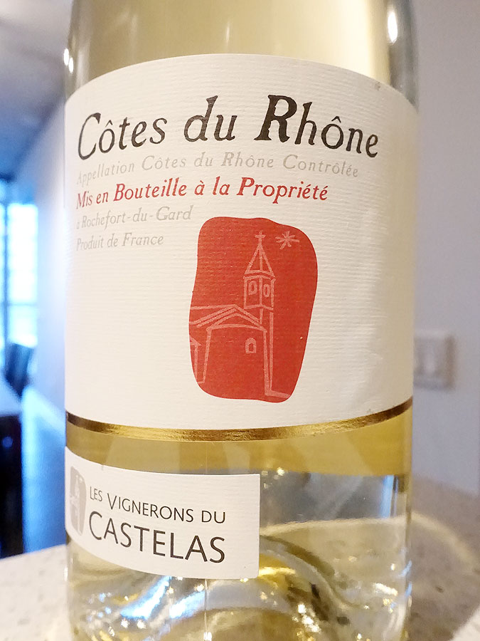 Les Vignerons du Castelas Côtes du Rhône Blanc 2017 (88 pts)