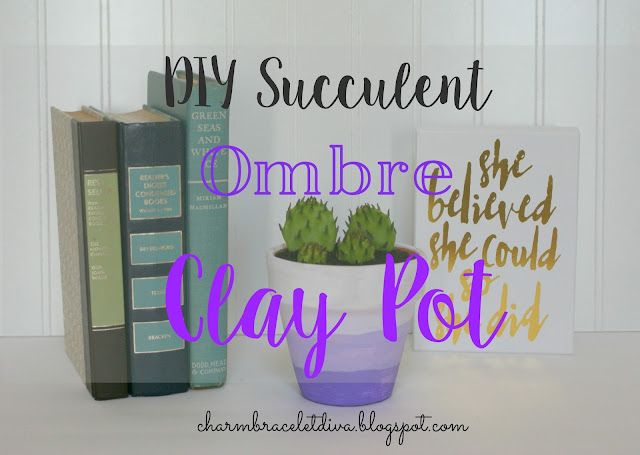 DIY Succulent Ombre Clay Pot tutorial