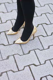 golden pumps, Gaia d'Este shoes, decolleté dorate, Fashion and Cookies, fashion blogger