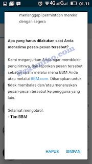 Waspada Terhadap Penipu (Message From BBM)