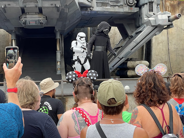 Kylo Ren and Stormtrooper in Star Wars Galaxy's Edge Disney's Hollywood Studios