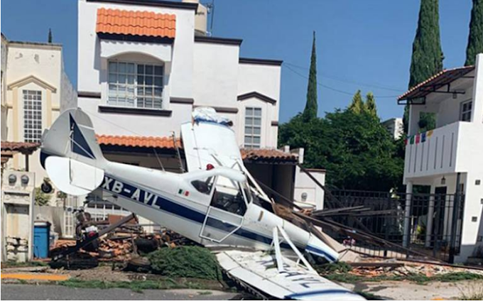 Avioneta cae en Celaya, Guanajuato