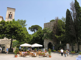 Cafe in Piazza del Duomo, Ravello, Amalfi Coast Italy