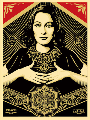 Obey Giant “Peace & Justice Woman” Screen Print by Shepard Fairey