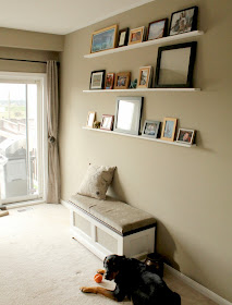 floating photo shelves