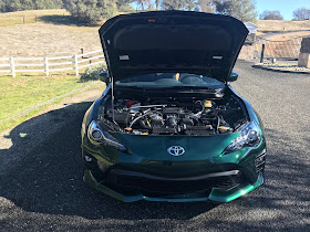 Open hood on 2020 Toyota 86 Hakone Edition