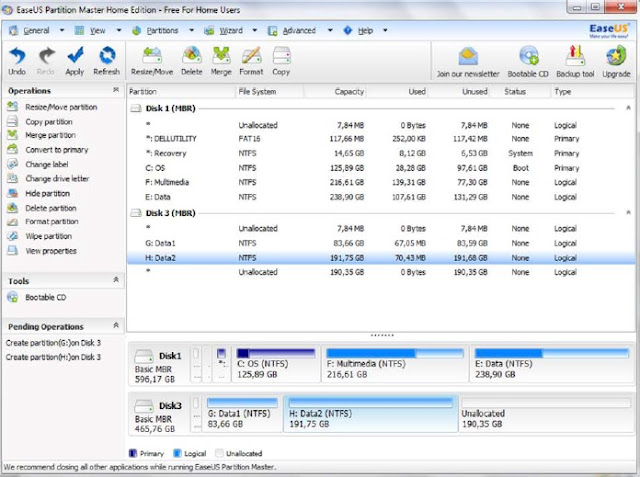 Easeus Partition Master Home 3