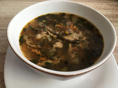 Zupa flaczki z grzyba kania