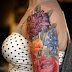 Left Shoulder Beautiful Flower Tattoo For Women