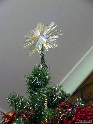 Star decoration on the top of an Aussie Christmas Tree