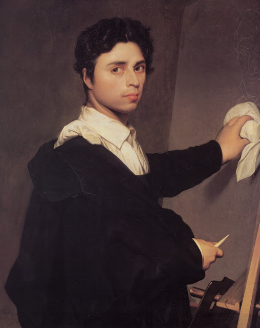 Self Portrait,Jean Auguste Dominique Ingres,neoclassical painting